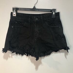 Vanilla Star Black Festival Shorts Distressed